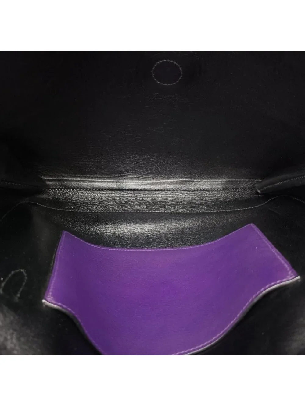 Prada Double Flap Chain Purple Leather 14